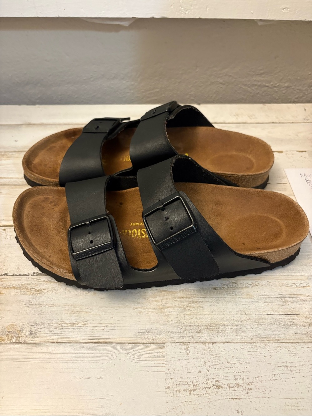 Birkenstock Black Arizona Two-Strap Sandals - Picture 2 of 6